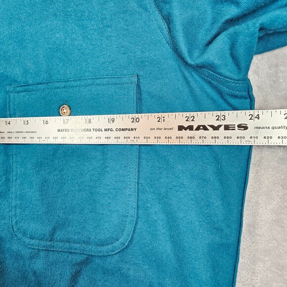 Field & Stream shirt Mens L Button Pockets brushed Cotton Dad office work warm - Picture 4 of 8